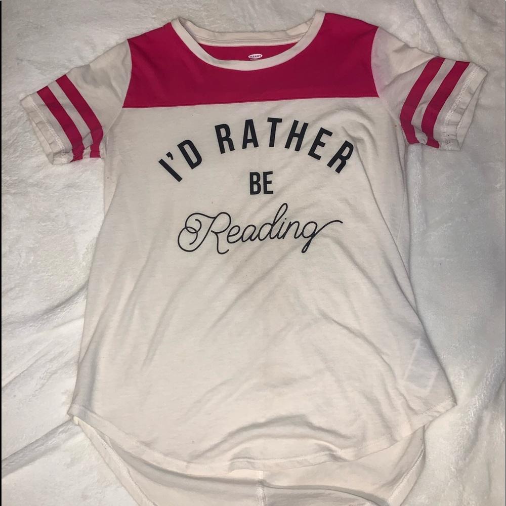 Old Navy Girls Graphic Reading Tee